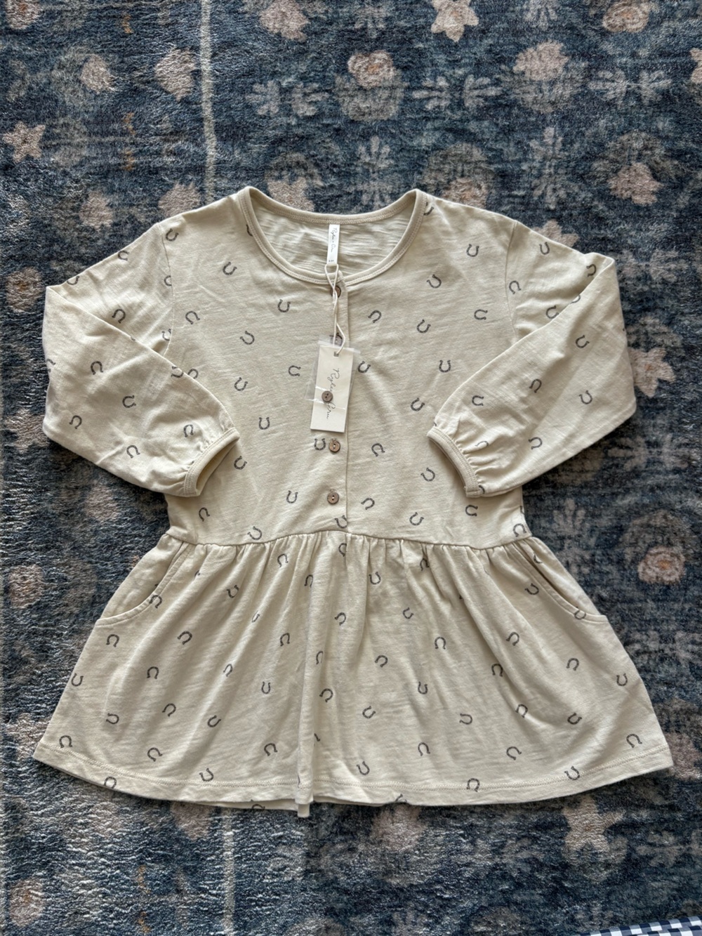 NWT Rylee + Cru Horseshoes Jersey Dress Size 4-5